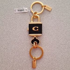 NWT Coach Lock and Key Keychain
